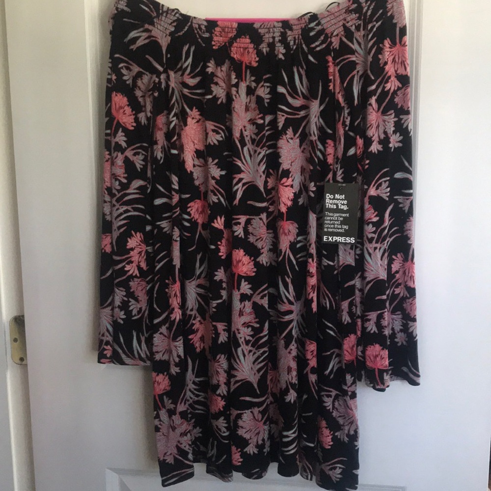 EXPRESS Off the shoulder cotton dress